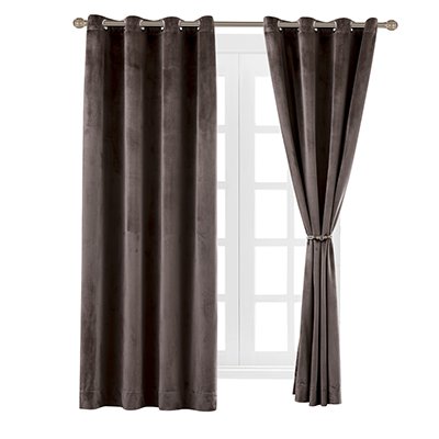 Set of 2 Blackout Velvet Drapes Room Darkening Curtains Panel Grommet Drapery (2 Count)