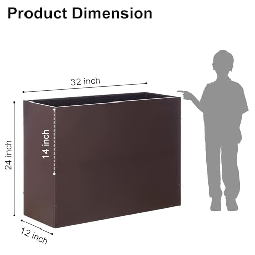 Large Metal Planter Box 32”x 12”x 24”