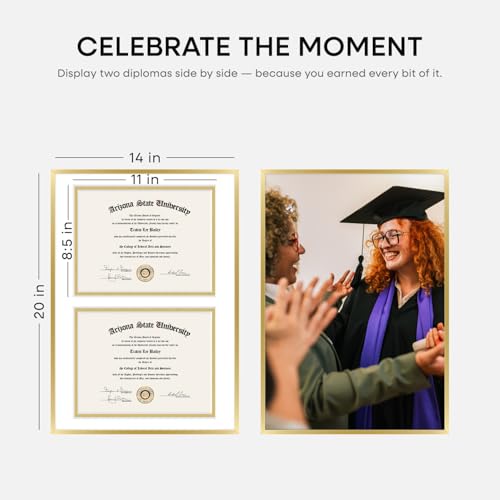 14x20 Gold Diploma Frame (2 Count)
