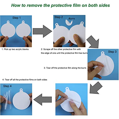 20Pcs 3 Inch Blank Acrylic Christmas Ornaments 2025 White Unfinished Round Acrylic Christmas Ornaments for DIY Craft Hanging Ornaments for Christmas Tree Decoration Xmas Party Decorations (20 Count)