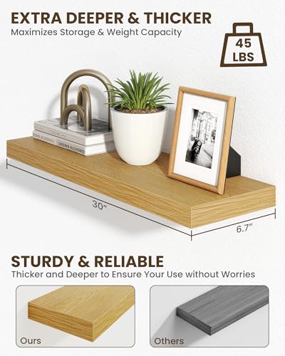 30" Floating Shelves for Wall (2 Count)