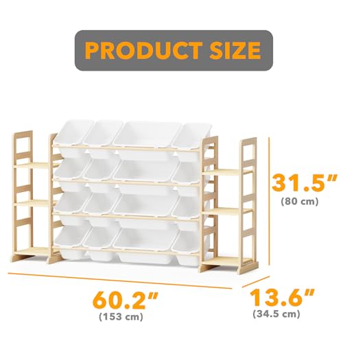 Toy Storage Organizer with 6 Shelves and 16 Bins (6 Count)