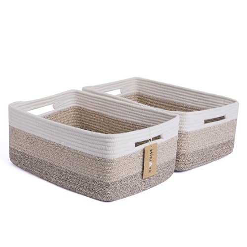 Large Storage Baskets for Shelves (2 Count)
