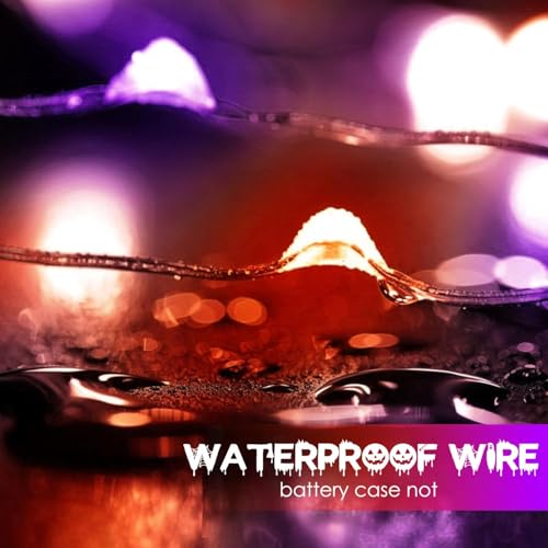 Halloween String Lights 4 Pack Fairy Lights Battery Operated Orang Purple (4 Count)