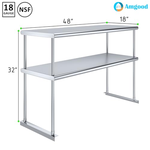 48 Inch Double Tier Overshelf