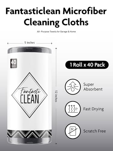 Microfiber Cleaning Cloth Roll (40 Count)