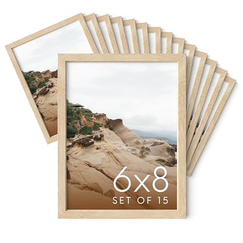 6x8 Natural Oak Wooden Picture Frame