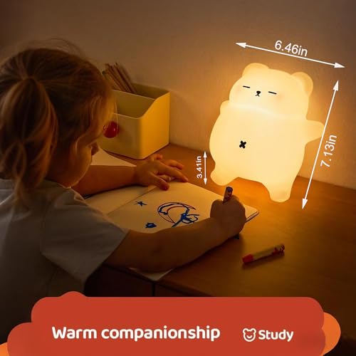 Sleeping Snoring Bear Night Light Nursery lamp for Kids