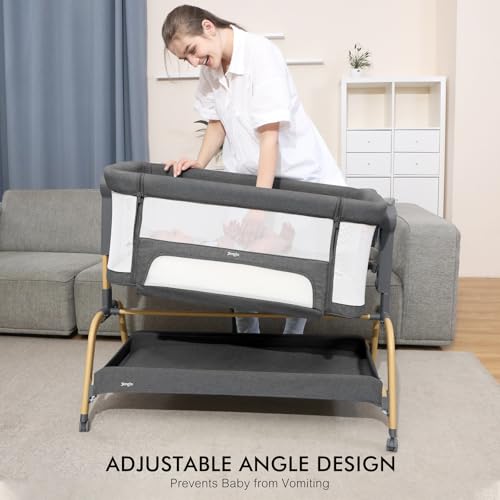 3-in-1 Baby Bassinet, Bedside Sleeper & Rocking Bassinet, Full Mesh