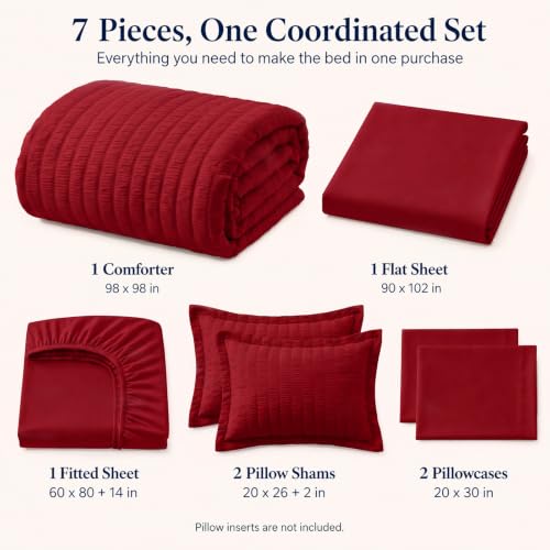 Oversized Queen Seersucker Comforter Set