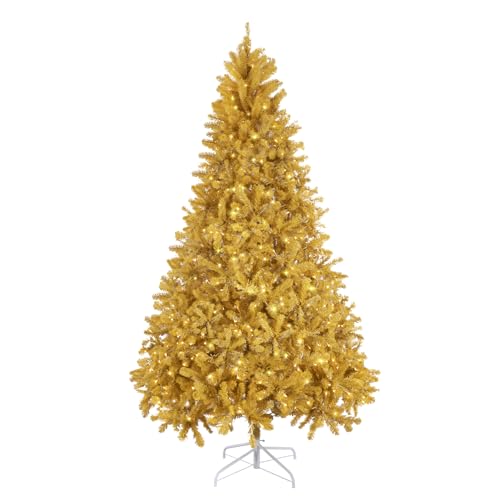 9ft Gold Christmas Tree with Lights