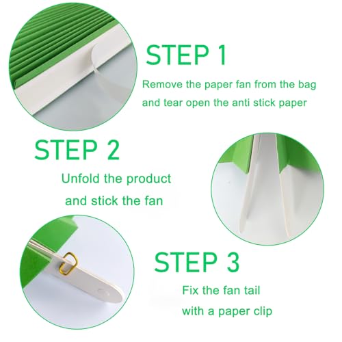 Green Party Decorations Green Hanging Paper Round Fans Bulk 16inch DIY (30 Count)