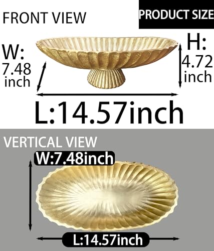 14.5" Large Decorative Long Bowl decor