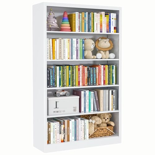 55” White Bookshelf (5 Count)