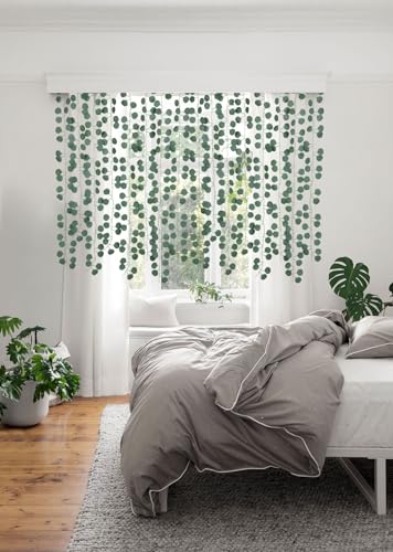 86 Feet 12 Strands Artificial Eucalyptus Leaf Plants Vine Hanging Eucalyptus Garland for Home Kitchen Office Wedding Wall Decor (12 Count)