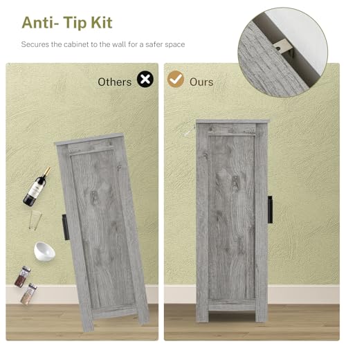 Storage Cabinet with 2 Doors and 4 Adjustable Shelves