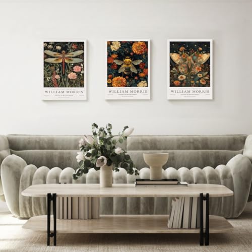Wrapped Canvas Morris Dragonfly Floral Wall Art Set of 3 (3 Count)