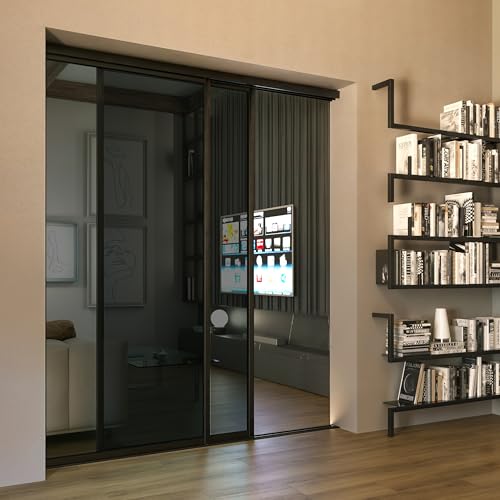 Glass Room Divider and Sliding Glass Closet Doors