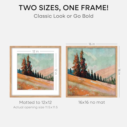 16x16 Natural Oak Picture Frame