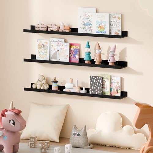 Floating Shelves for Wall Decor and Storage (6 Count)