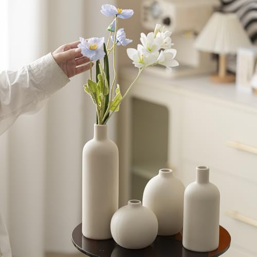 Modern Ceramic Vase Set (4 Count)
