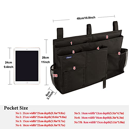 Caddy Hanging Organizer Bedside Storage Bag for Bunk and Hospital Beds