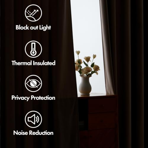 Light Taupe Velvet Pinch Pleat Blackout Curtains W52 X L108 Inches