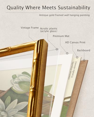 Gold Bamboo Framed Wall Art