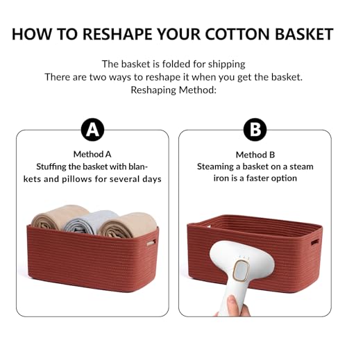 Large Storage Baskets for Organizing (4 Count)