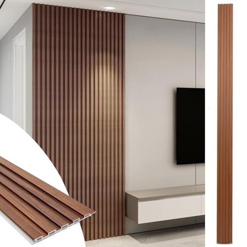 108 x 6 Inch WPC Wood Slat Wall Panels (8 Count)