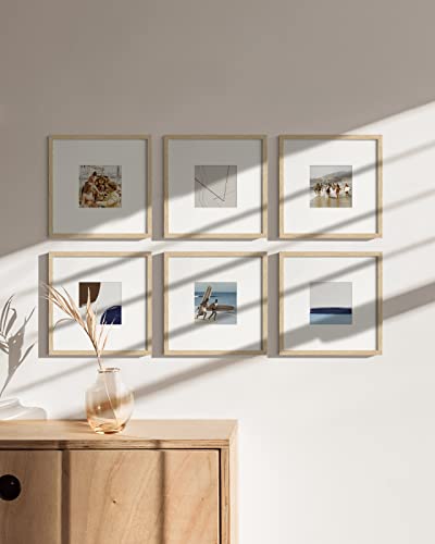 Beige Oak Wood 10x10 Picture Frames (15 Count)