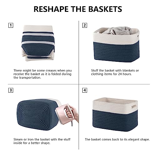 4 Pack Storage Baskets for Organizing (4 Count)