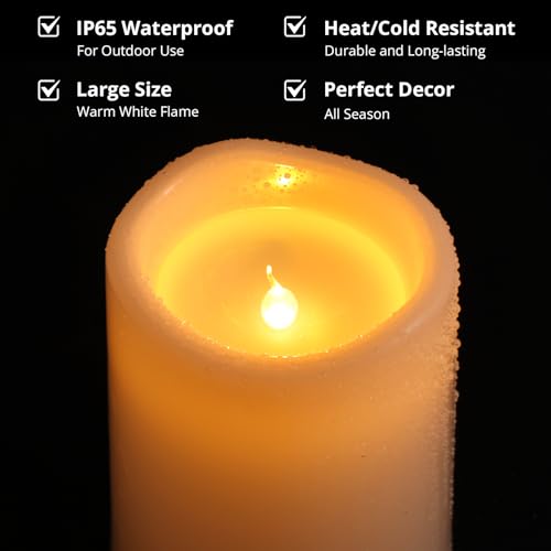 6" x 4" Large Outdoor Flameless Candles (2 Count)