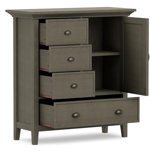 Redmond 39" Wide Solid Wood Cabinet in Farmhouse Grey
