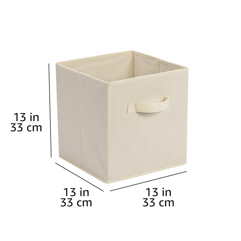 Collapsible Fabric Storage Cube Bins Organizer with Handles for Organization and Organizing Solution (6 Count)