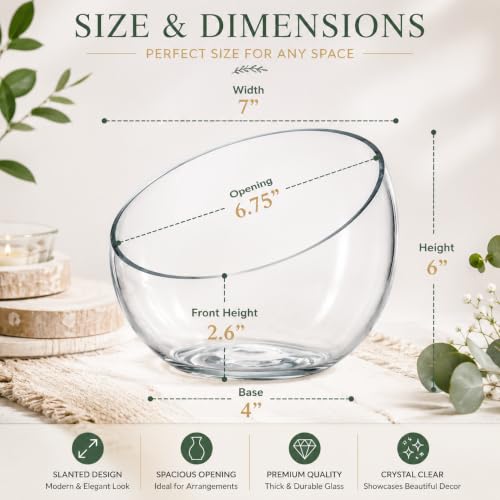 Slant Cut Bowl Glass