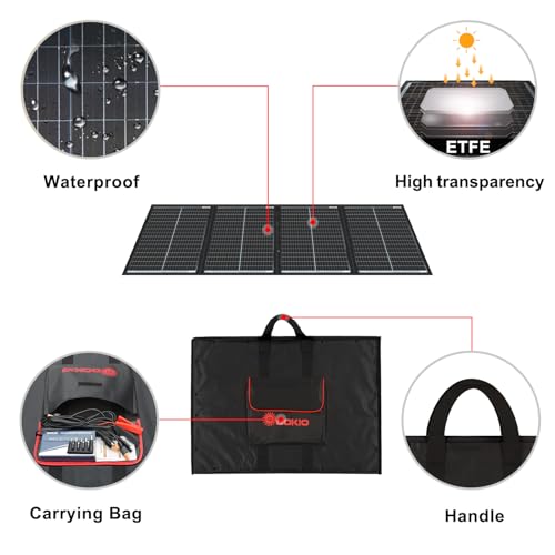 200W 36V Foldable Solar Panel Kit for 24V Batteries with Controller