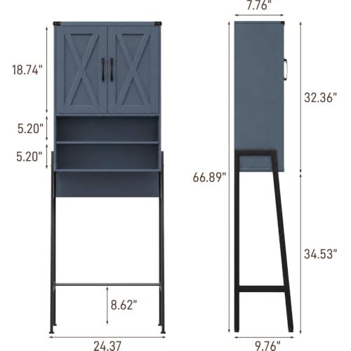 Metal Frame Over The Toilet Storage Cabinet