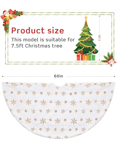 60 Inches Faux Fur Christmas Tree Skirt