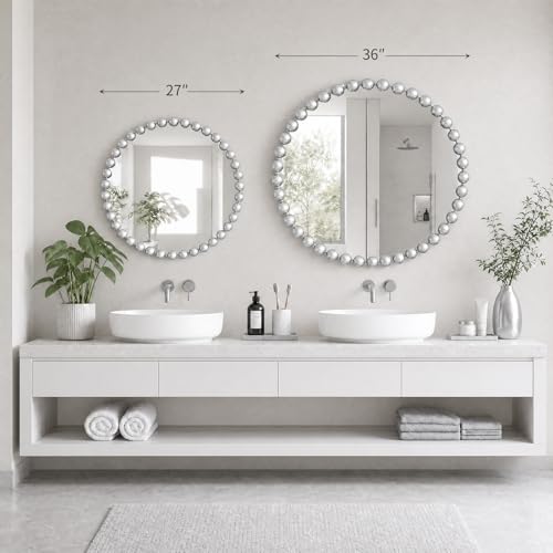 Round Mirror Metal Frame Circle Mirror 36 inch