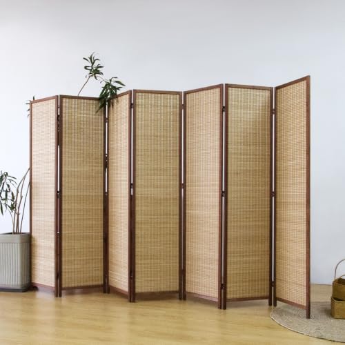 7 Panel Bamboo Room Divider Screen