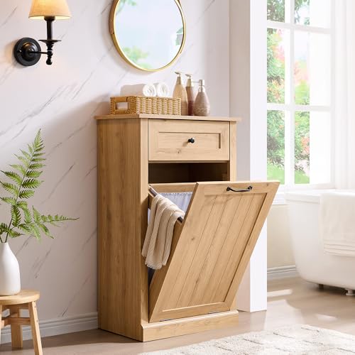 Tilt Out Laundry Hamper Cabinet