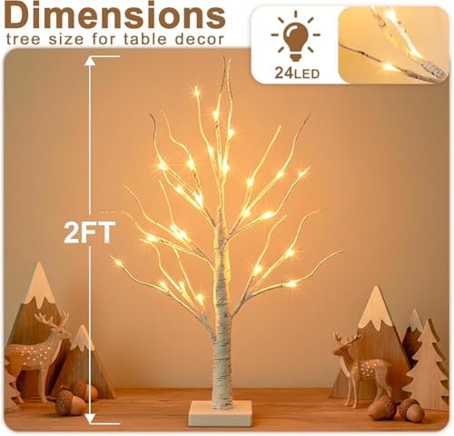 Lighted Birch Tree Home Decor (2 Count)