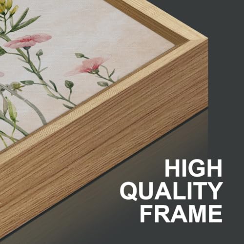 Watercolor Wildflower Framed Canvas Wall Art Set of 3 (3 Count)