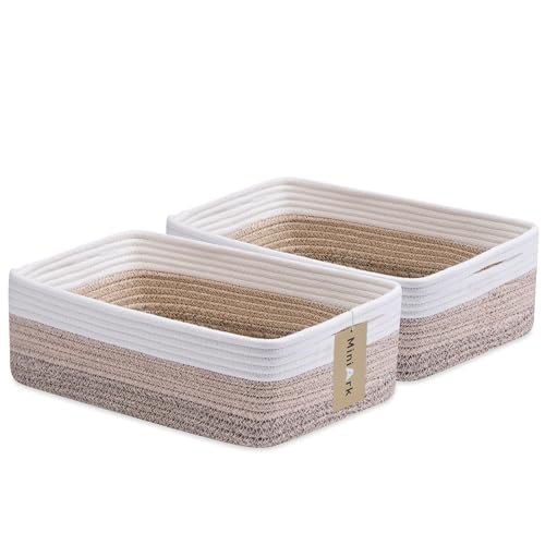 Large Shallow Organizing Baskets 15x11x5.1 Inches (2 Count)