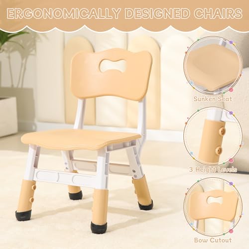 Height Adjustable Kids Table and Chairs