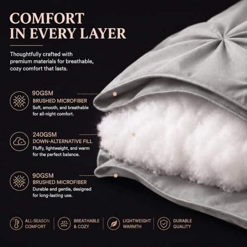 Queen Comforter Set French Grey