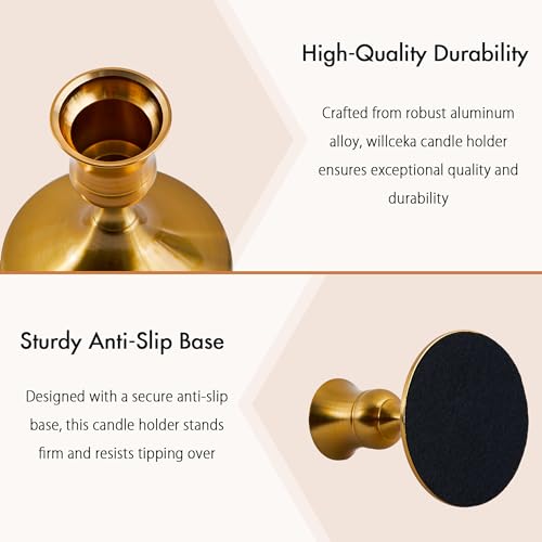 Gold Taper Candle Holder (6 Count)