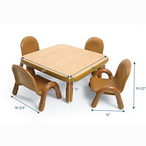 Children’s Factory Baseline Toddler Square Table and Chairs Set