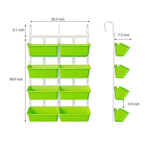 8 Pockets Vertical Garden Wall Planter Raised Beds Hanging Planter Wall Mounted Flower Beds for Flowers Vegetables Herb
